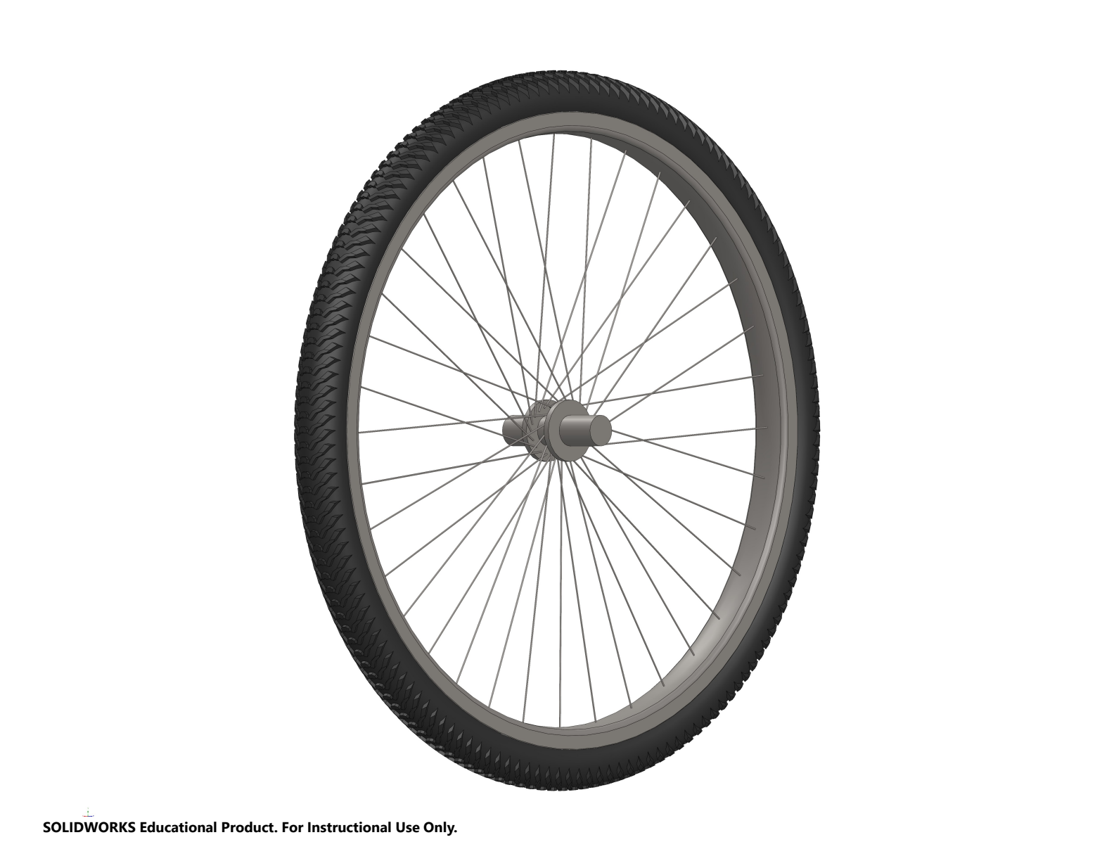 Bicycle Wheel CAD model drawing