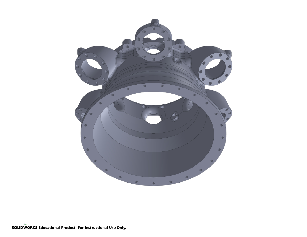Combustion Shell CAD model drawing