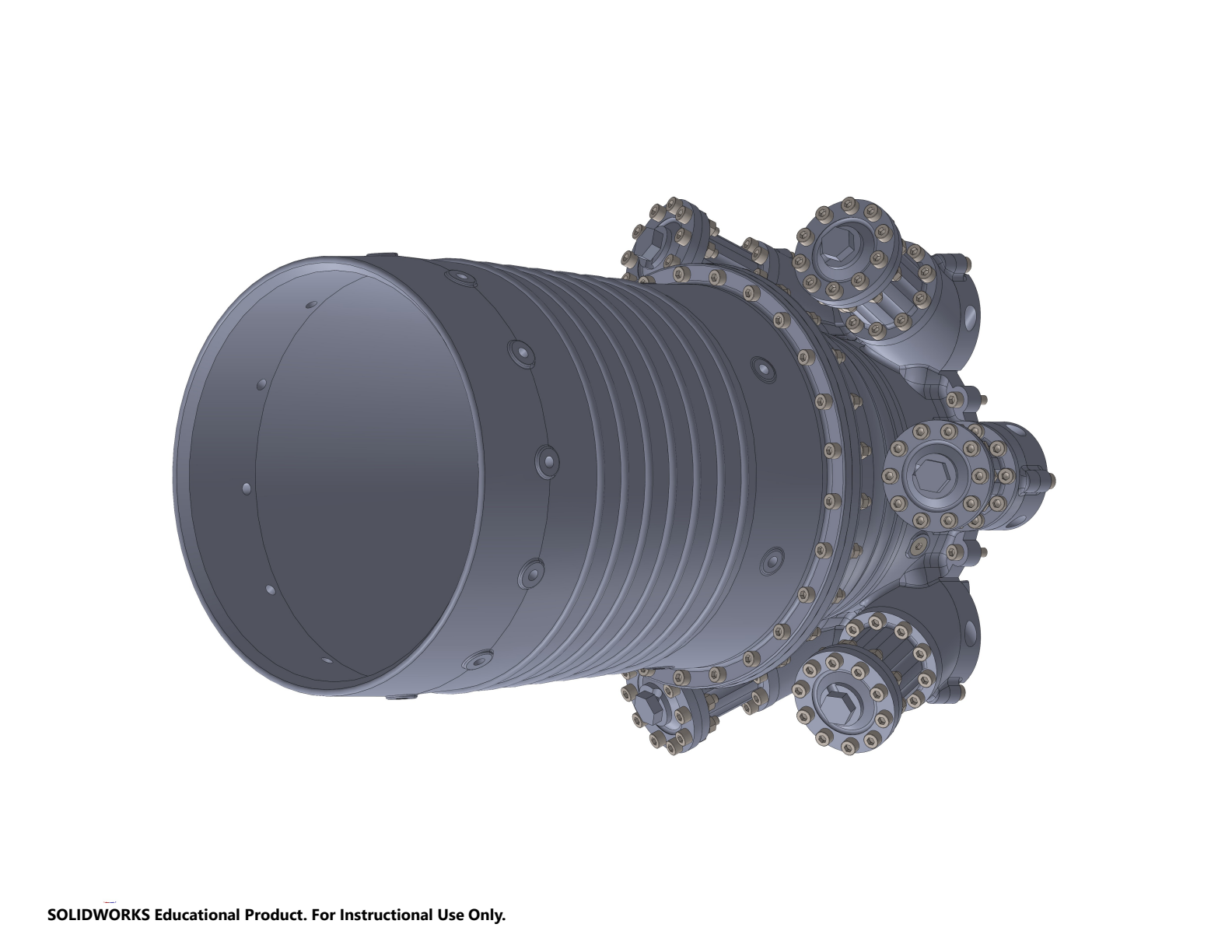 Combustion Stage CAD model drawing