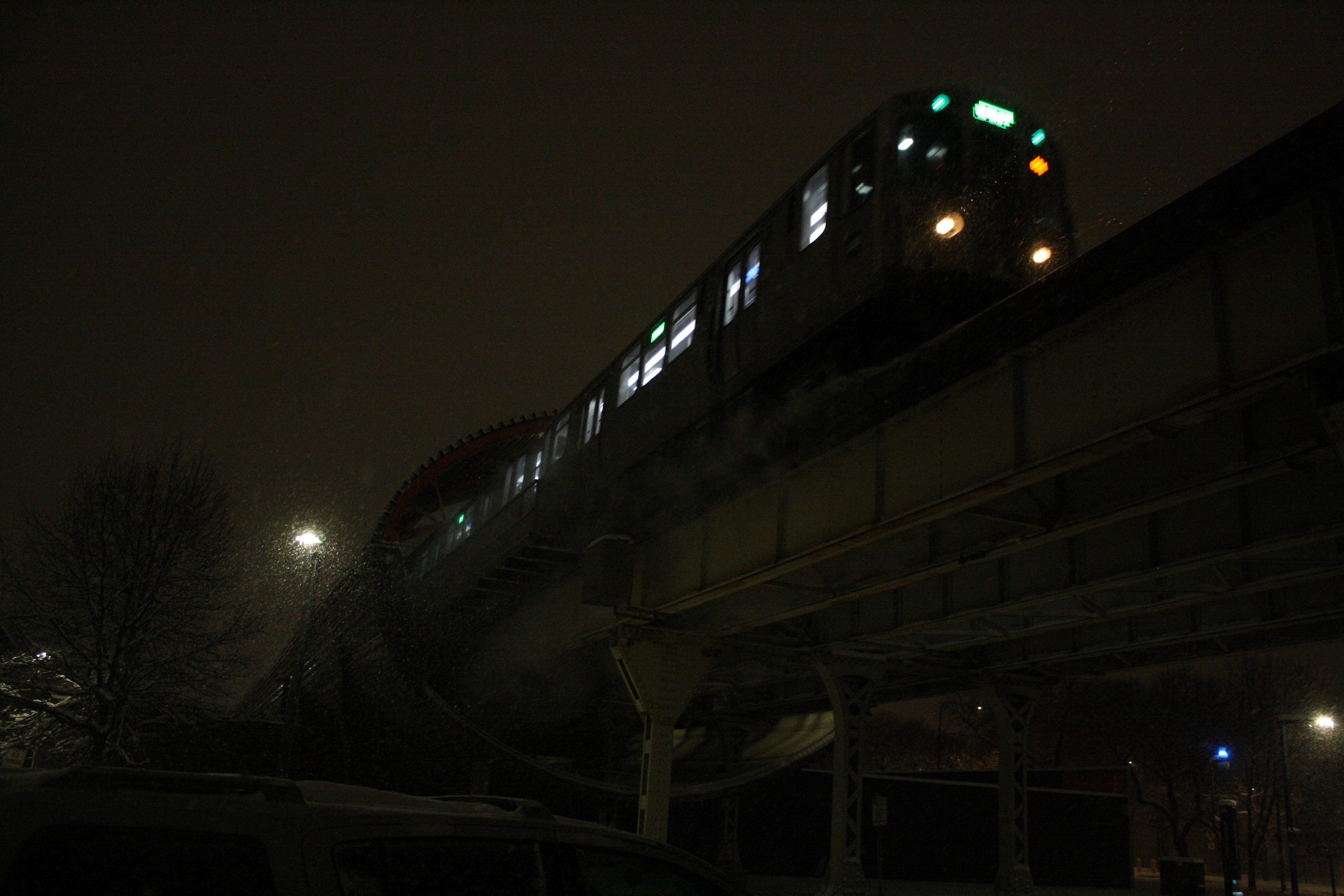Nighttime city scene