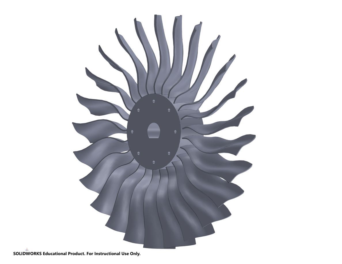 Intake Fan CAD model drawing
