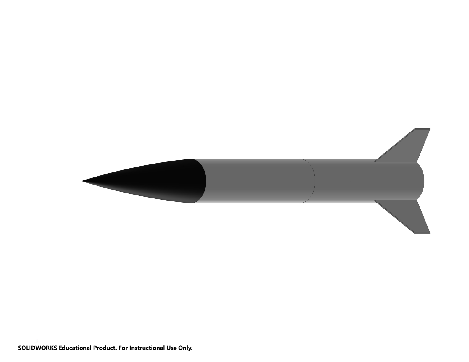 Rocket CAD model drawing