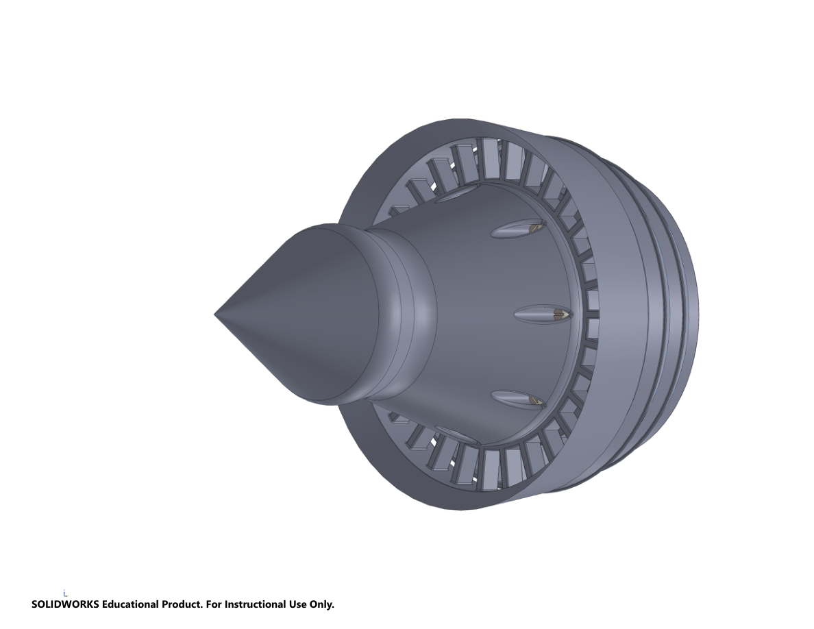 Turbine Assembly CAD model drawing